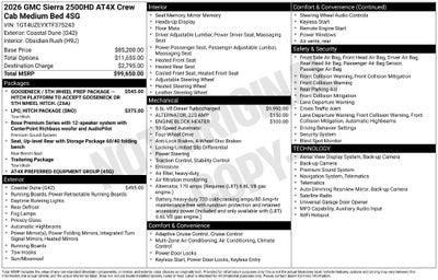 2026 GMC Sierra 2500 HD AT4X
