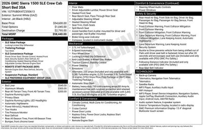 2026 GMC Sierra 1500 SLE