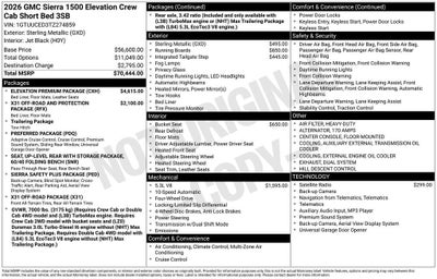 2026 GMC Sierra 1500 Elevation