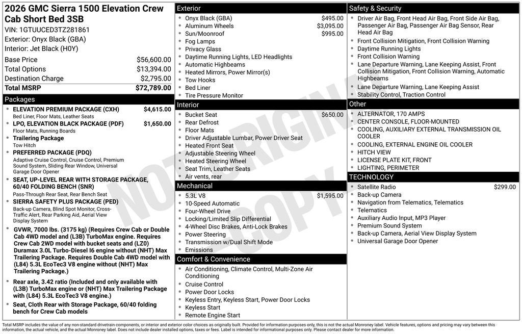 2026 GMC Sierra 1500 Elevation
