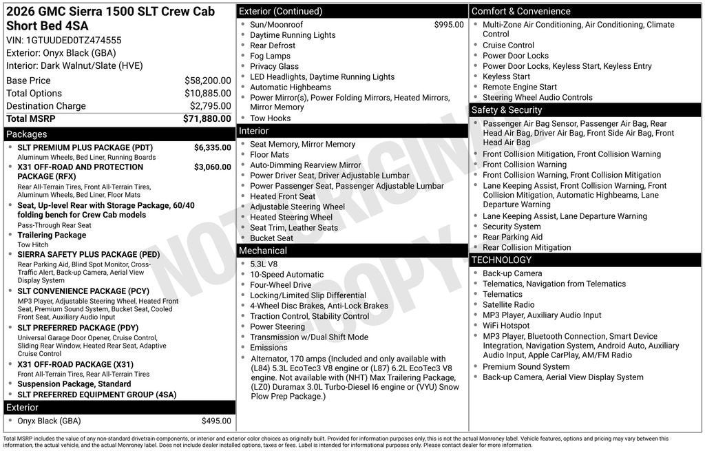 2026 GMC Sierra 1500 SLT