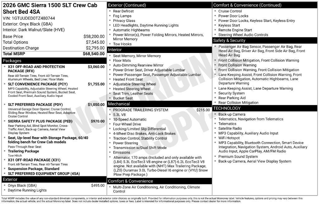 2026 GMC Sierra 1500 SLT