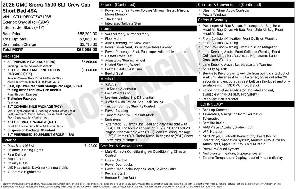 2026 GMC Sierra 1500 SLT
