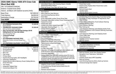 2026 GMC Sierra 1500 AT4