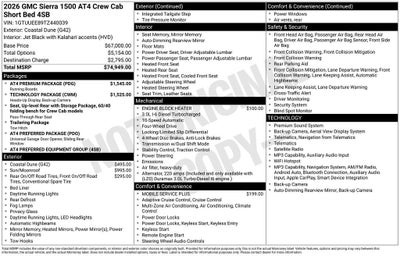 2026 GMC Sierra 1500 AT4