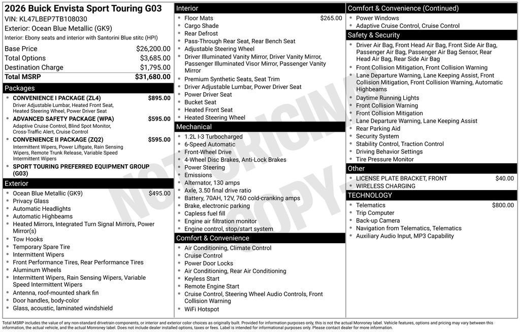 2026 Buick Envista Sport Touring