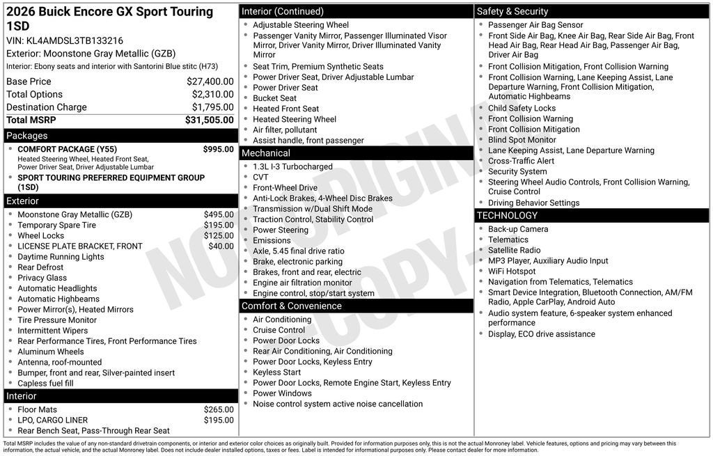 2026 Buick Encore GX Sport Touring
