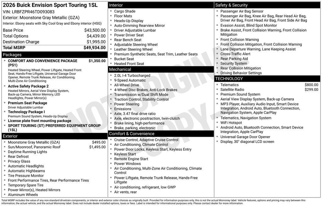 2026 Buick Envision Sport Touring